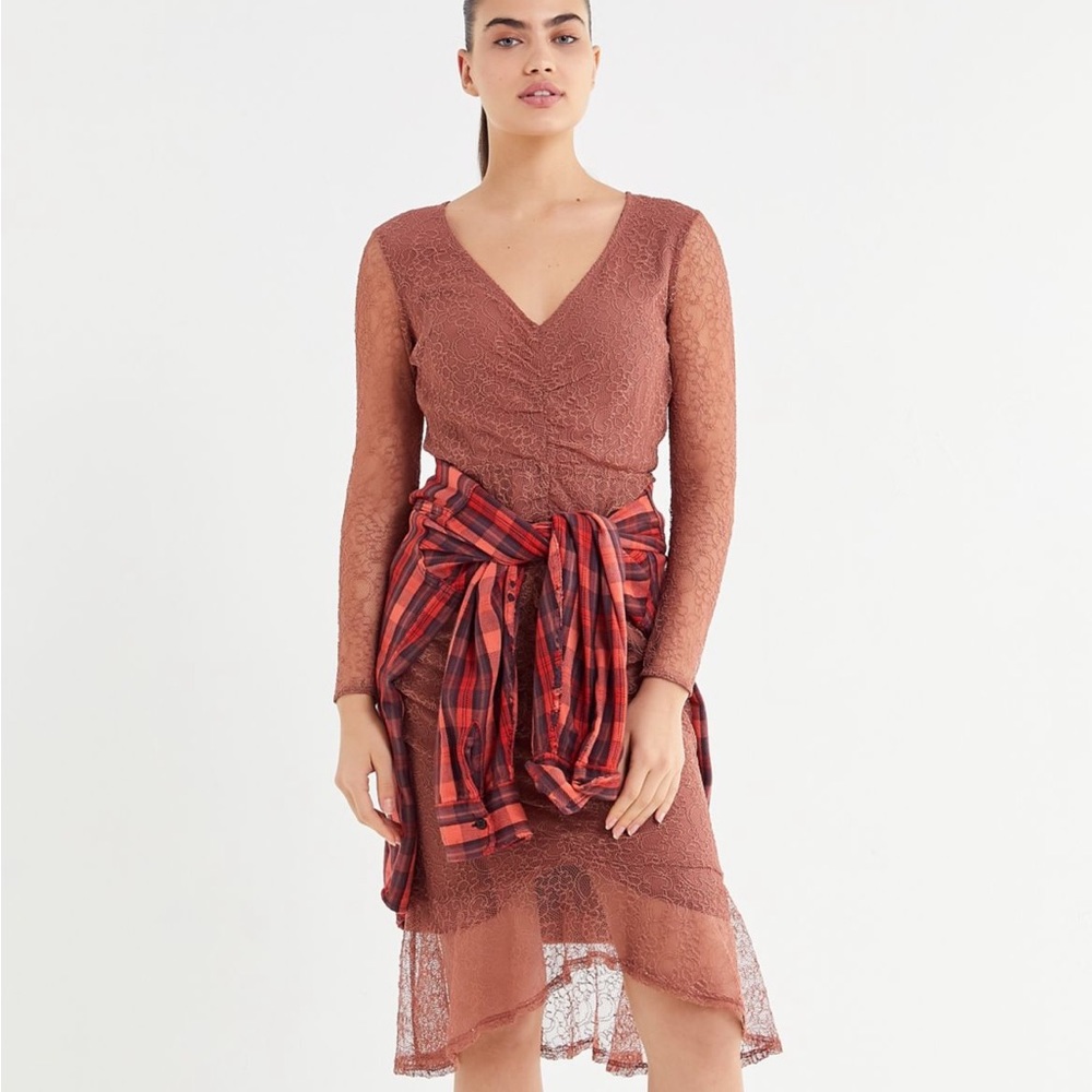 Ruched midi dress